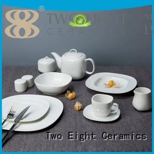 white plate set open Two Eight 1