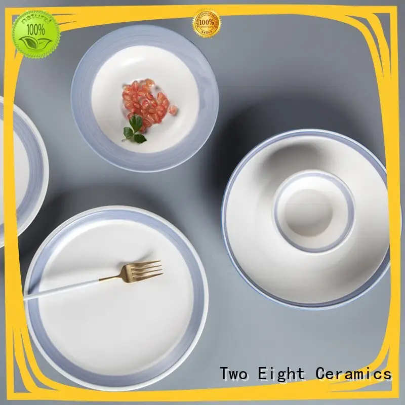 porcelain dinner sets for 12 round for bistro Two Eight 1