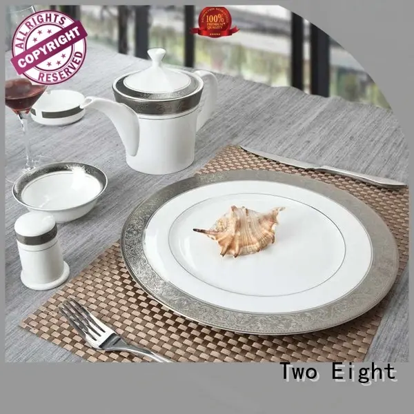 Two Eight rim fine porcelain dinnerware manufacturer for restaurant 1