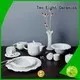 Two Eight German style white porcelain square plates customized for hotel 1