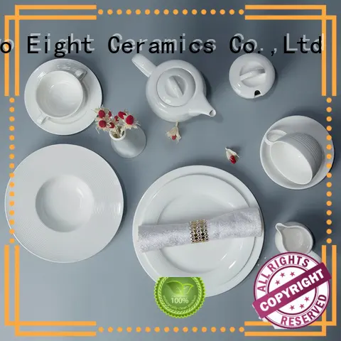 Two Eight German style custom restaurant dinnerware customized for dinning room 1