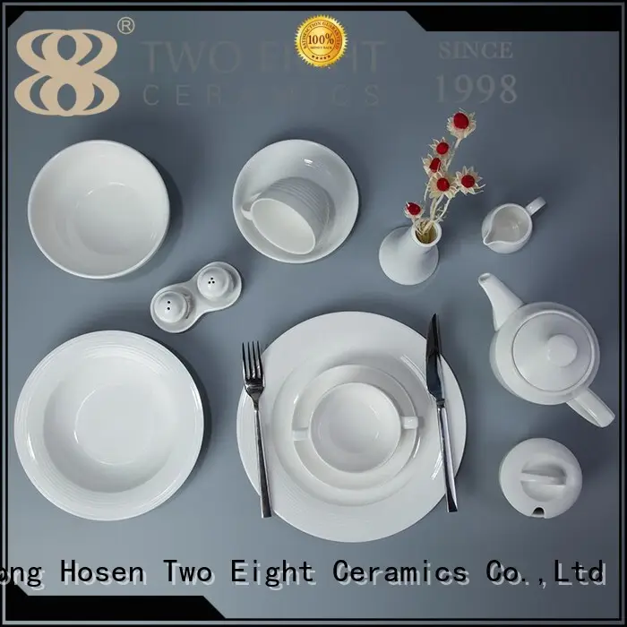 Two Eight french style restaurant china dinnerware directly sale for restaurant 1