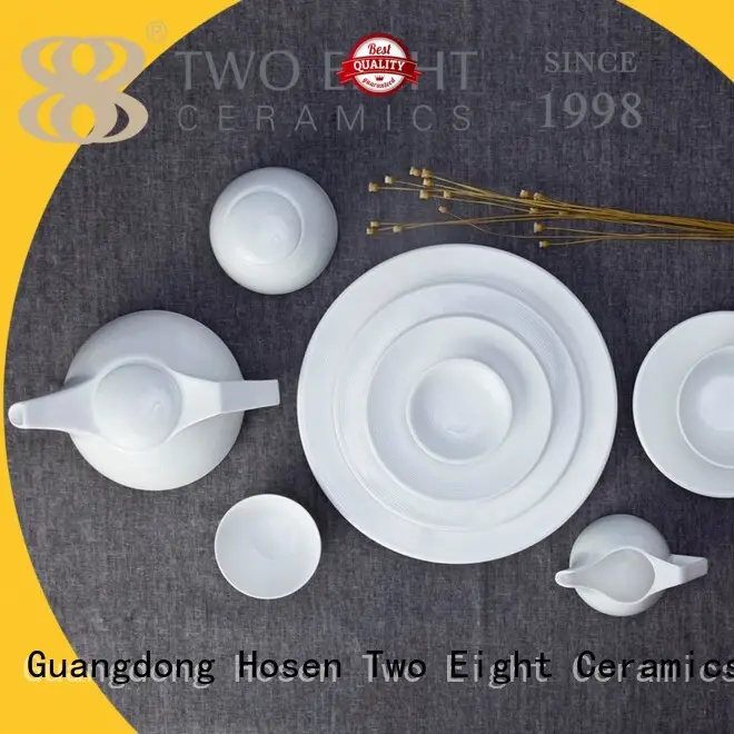 Two Eight smooth white porcelain manufacturer for dinning room 1