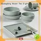 Contemporary Style Jade Green Color Porcelain Dinner Set With White Rim - TC08 1