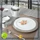 Contemporary Style White Round Fine china Dinnerware with Silver Grey Decal - TD01 1