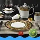 Classic Style Fine Porcelain Dinnerware with Embossed Decal - TD05 1