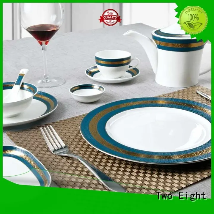 Navy Blue Fine & Golden Mixed Fine bone china Dinnerware for Hotel - TD07 1