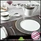 Classic Style Grey Decal Fine Bone china Dinnerware With Golden Rim - TD09 1