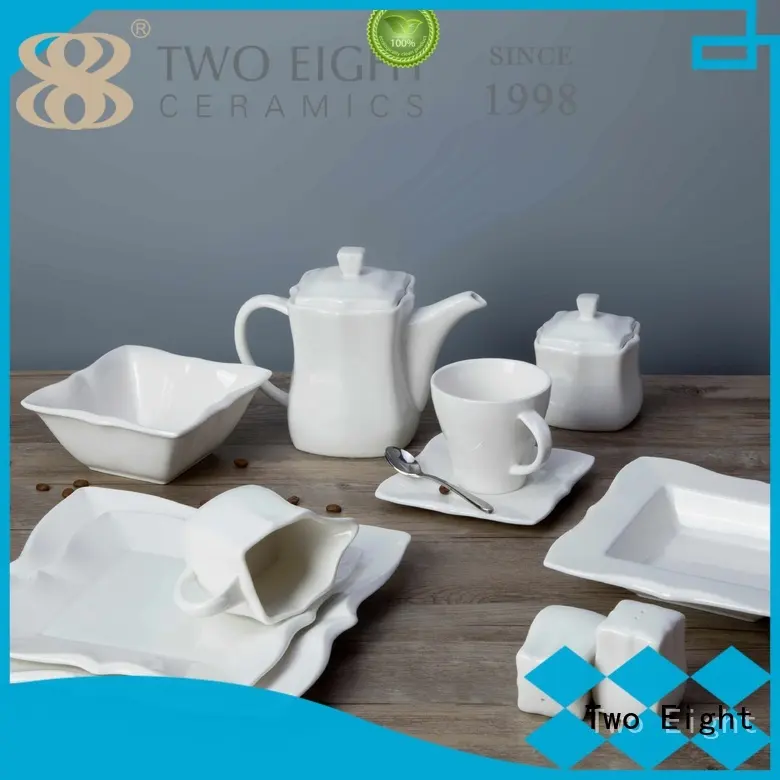 Two Eight square unique restaurant dinnerware series for bistro 1