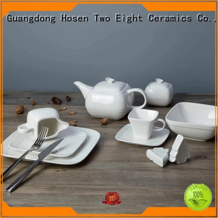 Two Eight simply fine porcelain plates Italian style for home 1