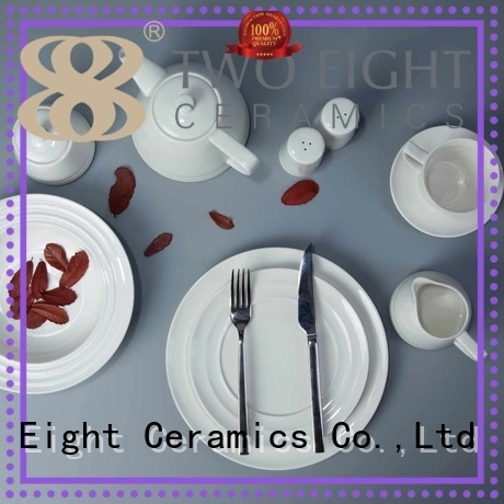 Two Eight stock white dinner plates manufacturer for hotel 1