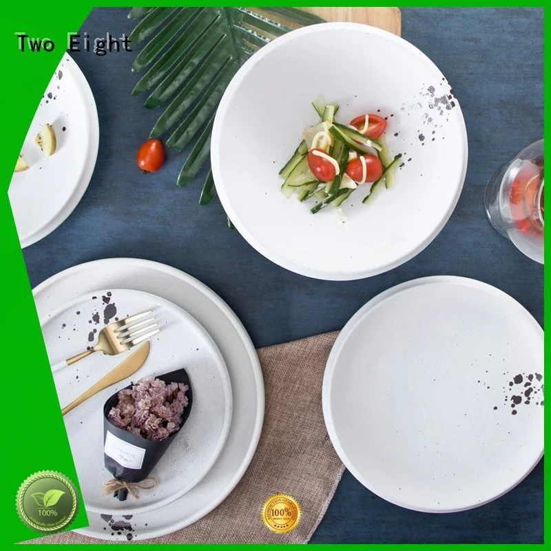 Two Eight vintage green porcelain dinnerware German style for hotel 1