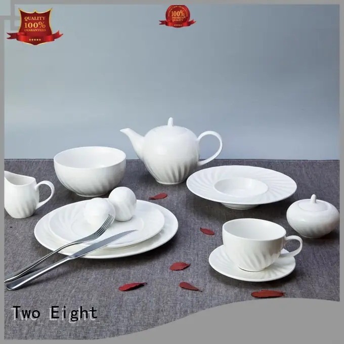 white dinnerware Italian style for kitchen Two Eight 1