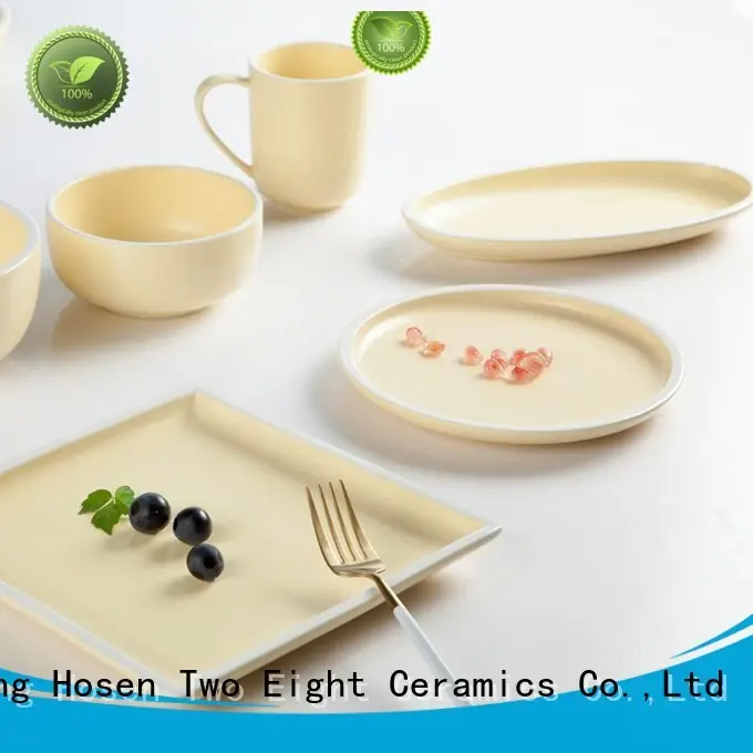 Two Eight smooth restaurant grade plates from China for home 1