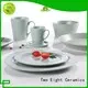 Italian style durable white dinnerware embossed for dinning room Two Eight 1