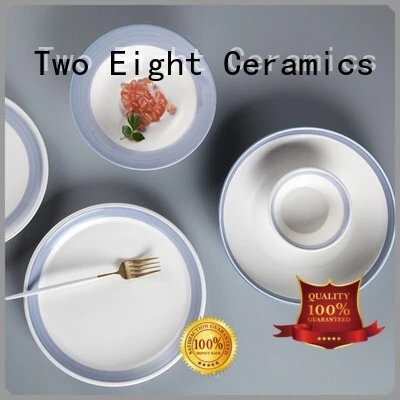 restaurant dishware oragne for dinner Two Eight 1