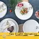 navy red porcelain dishes series for bistro Two Eight 1