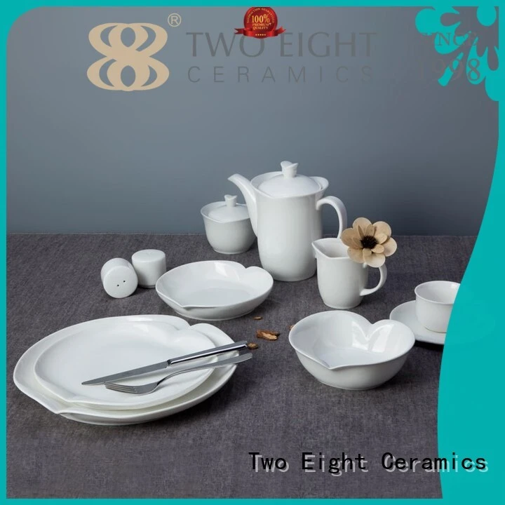 Two Eight royal white dinnerware customized for hotel 1