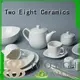 Two Eight round custom restaurant dinnerware Italian style for bistro 1