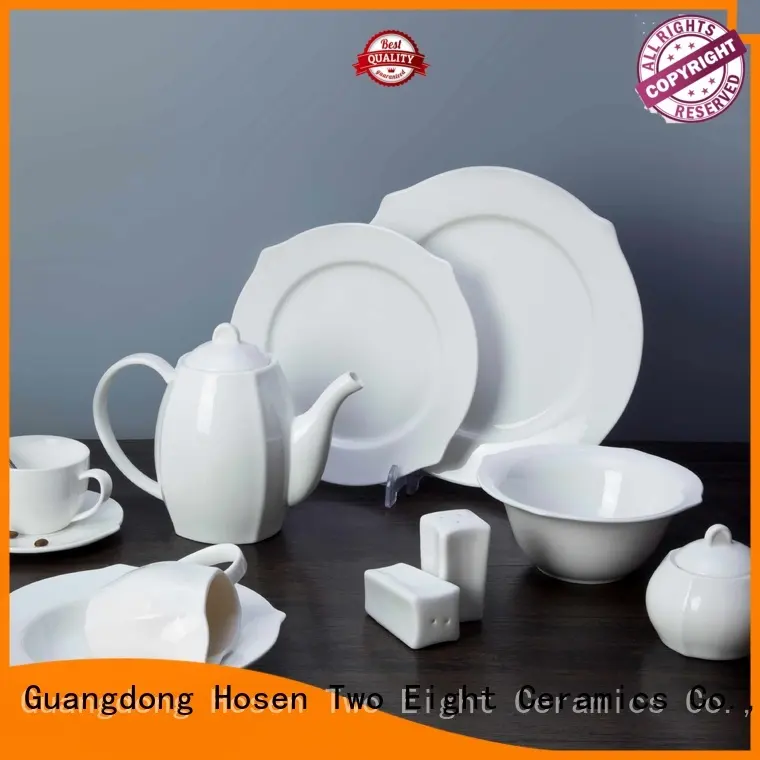 simply square white porcelain dinnerware set directly sale for dinning room 1
