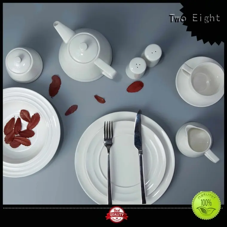 Two Eight German style classic white dinnerware sets series for dinner 1