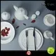 Two Eight German style classic white dinnerware sets series for dinner 1