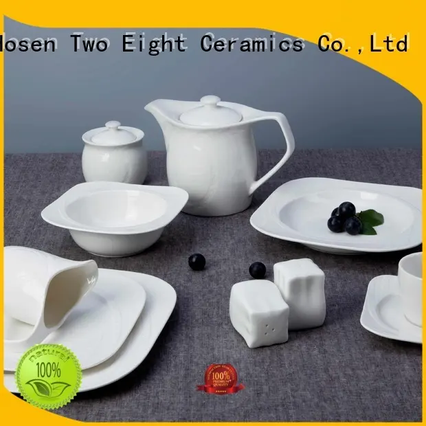 Italian style white restaurant dinner plates customized for bistro 1