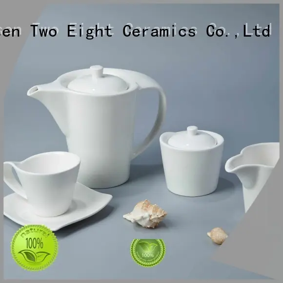 Two Eight bulk white bone china dinnerware from China for bistro 1