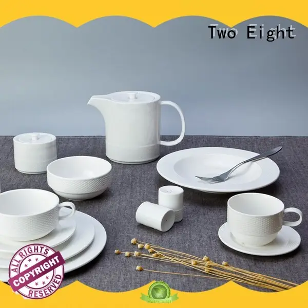 white dinnerware sets sample for restaurant Two Eight 1