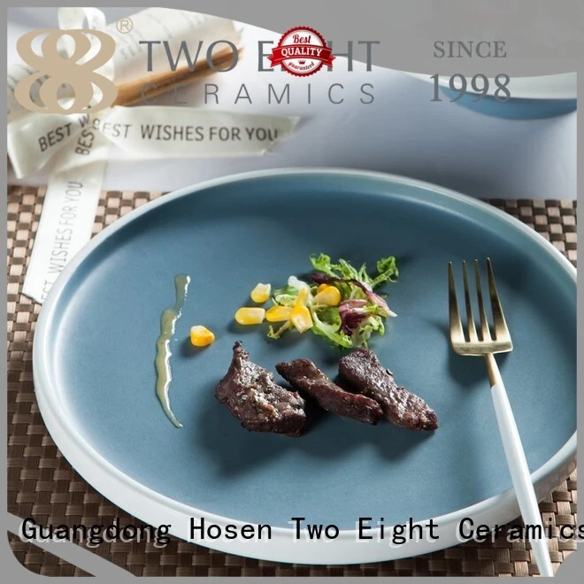 Two Eight square cheap white dinnerware manufacturer for restaurant 1