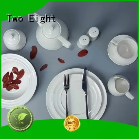 white porcelain square plates french style for kitchen Two Eight 1