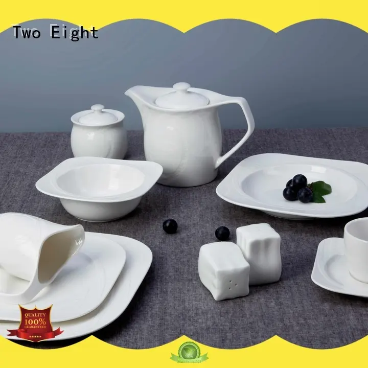 Italian style white porcelain dish set from China for dinning room Two Eight 1