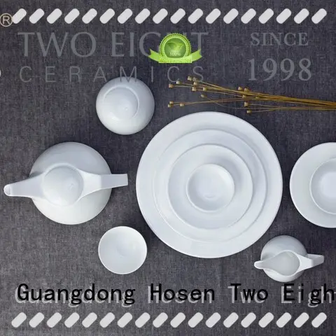 Two Eight elegant white porcelain dinner service series for bistro 1