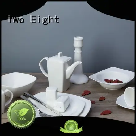 Two Eight smoothly tabletops avenue porcelain white dinnerware set rim for hotel 1