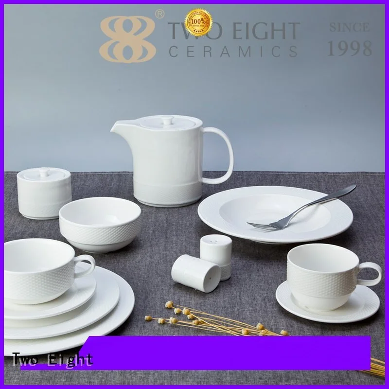 Two Eight stock white porcelain dish set directly sale for dinner 1