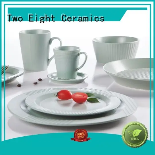 Two Eight vintage porcelain dinnerware fresh for bistro 1