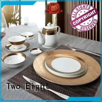 Two Eight elegant fine porcelain plates wholesale for kitchen 1