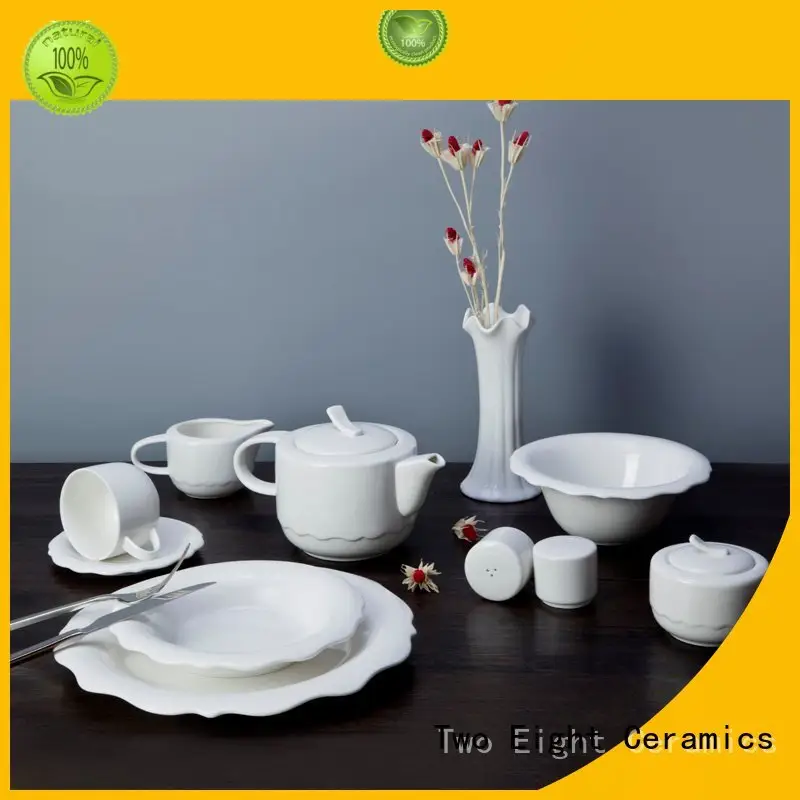 Two Eight bulk white dinnerware sets series for bistro 1