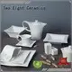 Two Eight round restaurant style dinner plates directly sale for dinning room 1