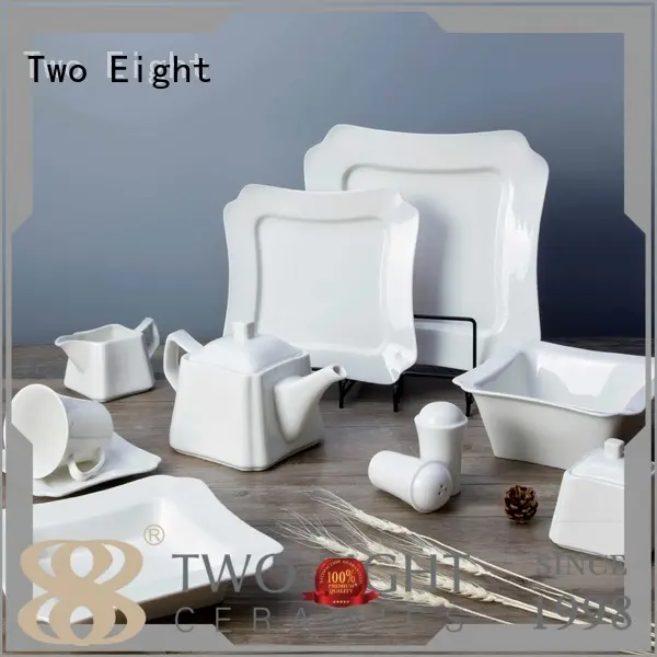 Two Eight royalty white porcelain dinner service stock for bistro 1