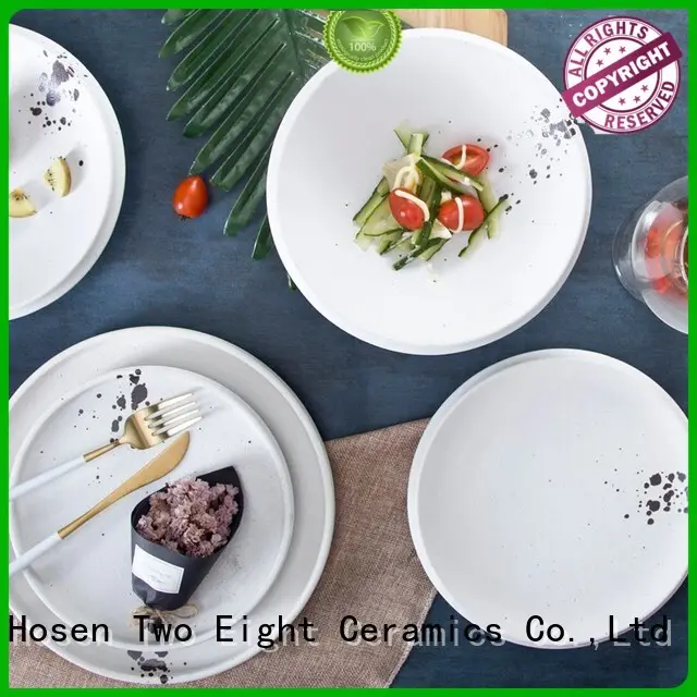 golden high quality porcelain dinnerware customized for kitchen Two Eight 1