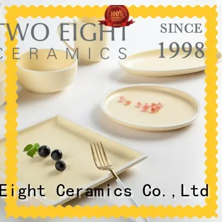 Two Eight modern porcelain tea cups and saucers from China for hotel 1