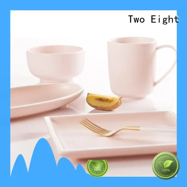 Two Eight classic hotel dinner plates customized for restaurant 1