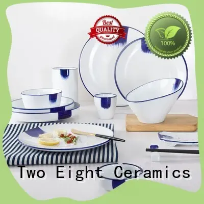 Two Eight square porcelain 12 piece dinner set simple for restaurant 1