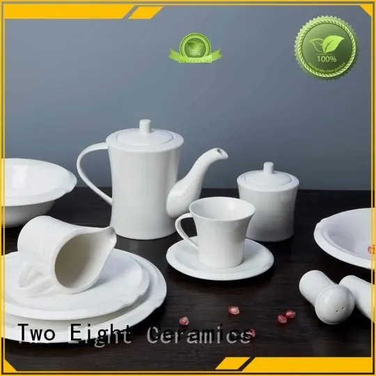 Two Eight durable restaurant quality plates from China for dinner 1