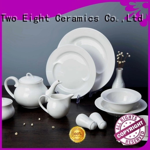 Two Eight round custom restaurant plates directly sale for bistro 1