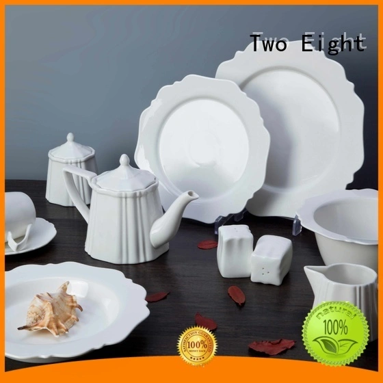Two Eight royalty cheap white porcelain dinnerware German style for bistro 1