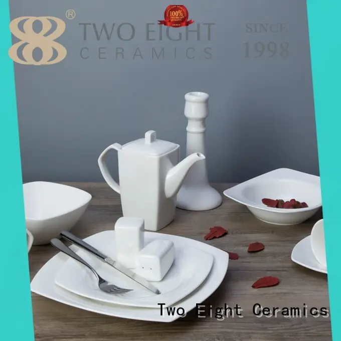Two Eight french style white porcelain dinner plates directly sale for dinning room 1