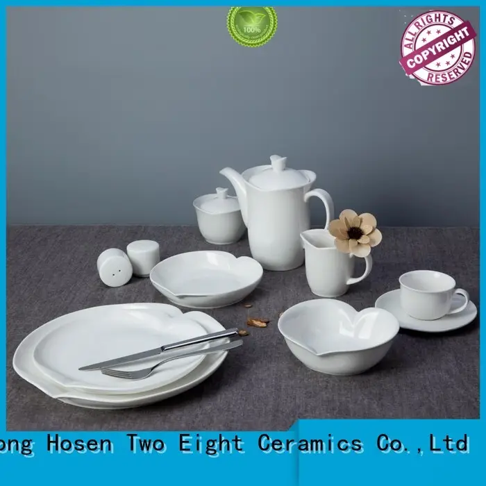 Two Eight German style white porcelain dinner plates manufacturer for dinner 1