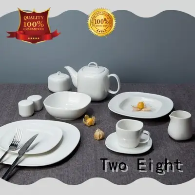 Two Eight Italian style custom restaurant plates from China for restaurant 1